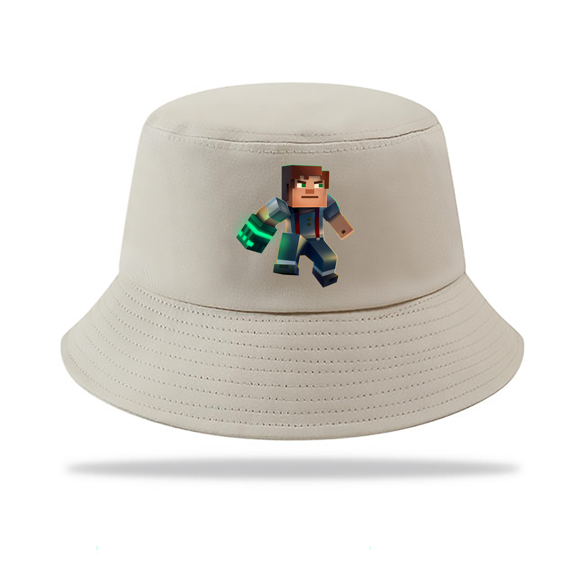 （画像用） マインクラフト ブロックの世界 Minecraft MC Block world アウトドア日除けバケットハット